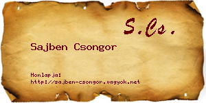 Sajben Csongor névjegykártya