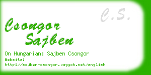 csongor sajben business card